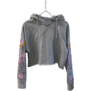 Golden by TNA Embroidered Cropped Hoodie